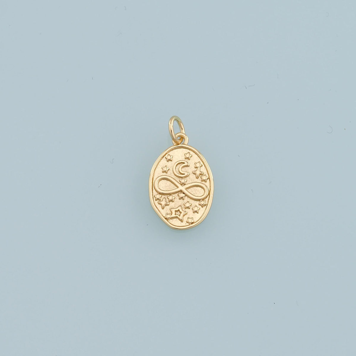 Gold Infinity Charms,18K Gold Filled Infinity Pendant,Star Moon Charm Bracelet Necklace for DIY Jewelry Making Supply