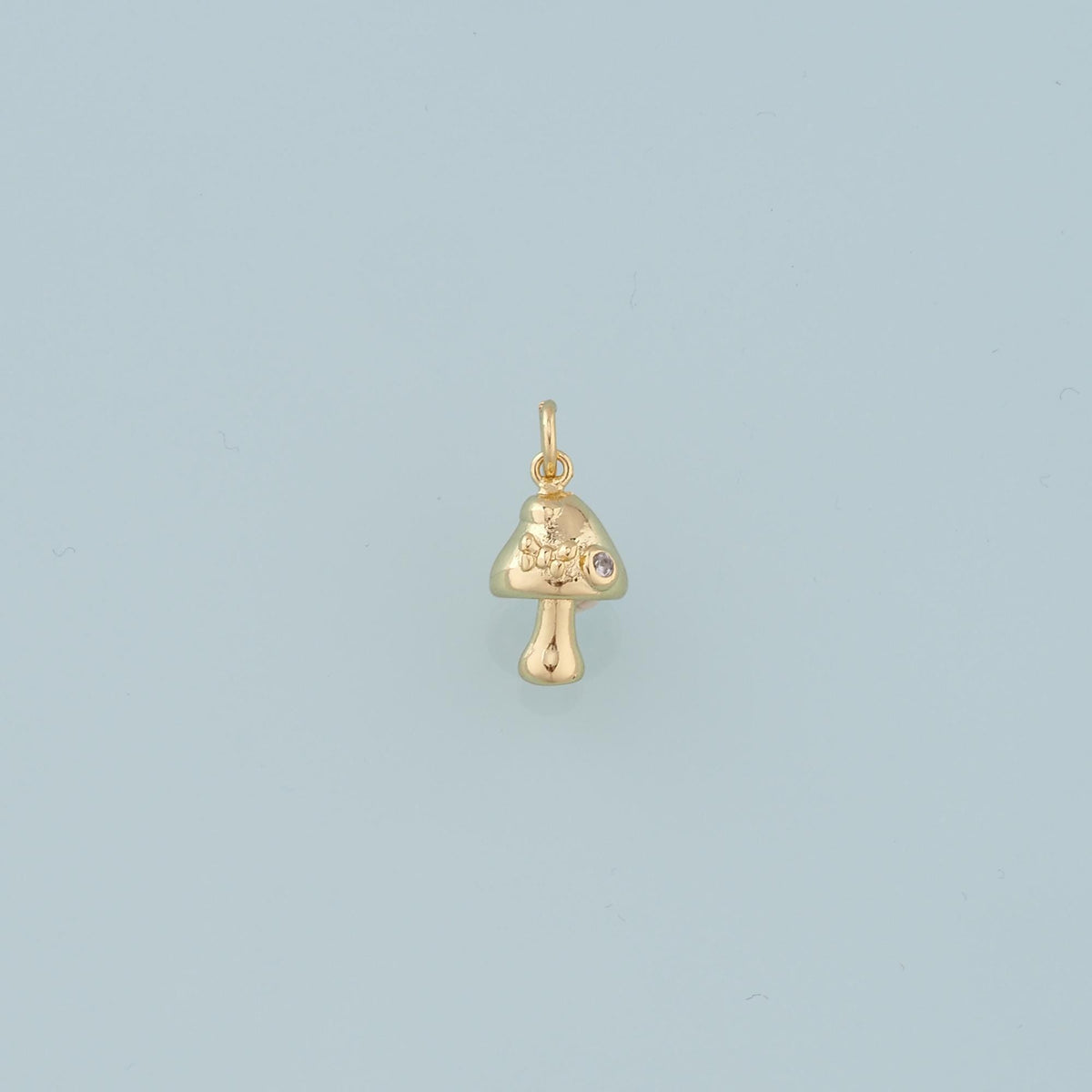 18K Gold Filled Mushroom Pendant,Mushroom Charm Bracelet Necklace for DIY Jewelry Making Supply