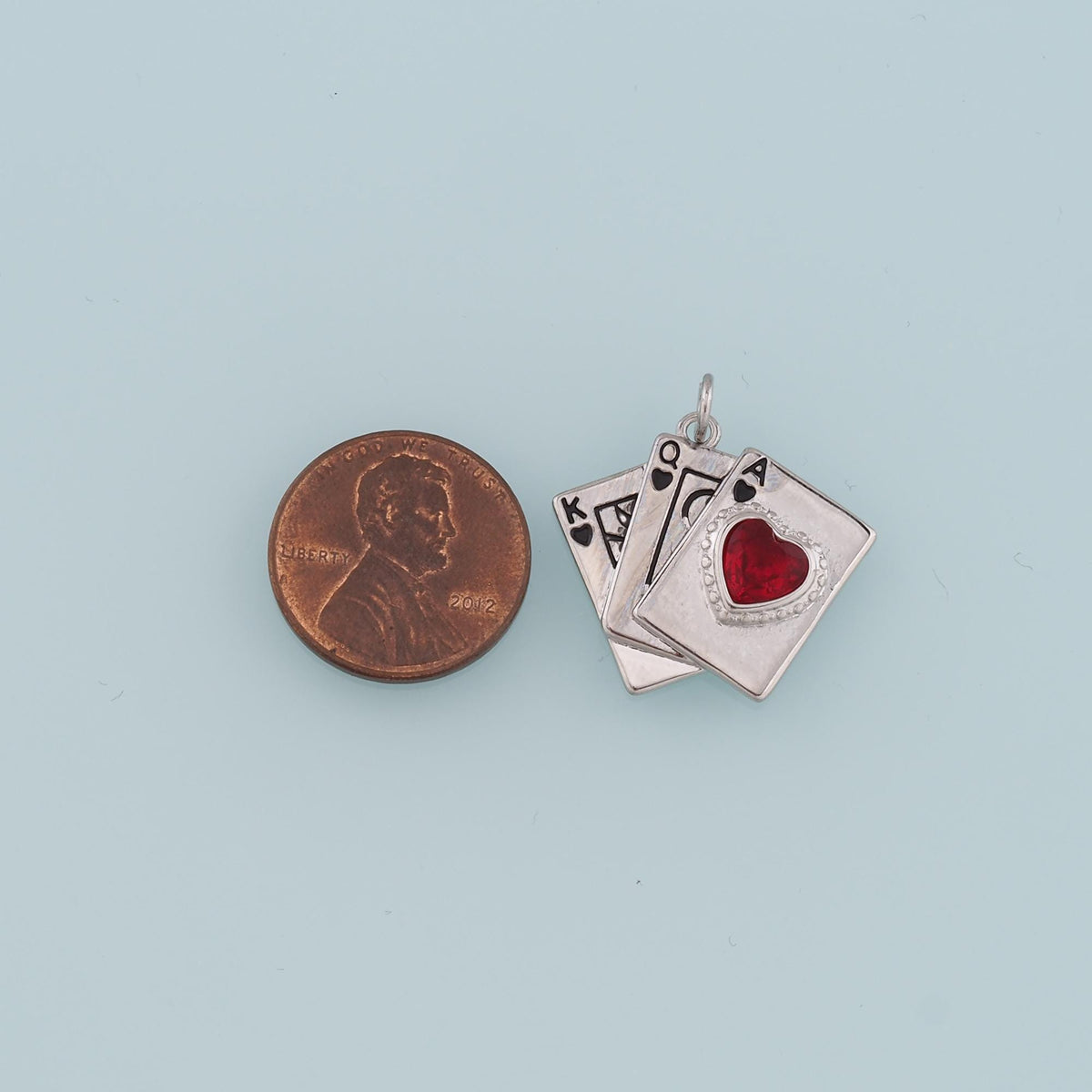 18K Gold Filled Poker Pendant,Playing Card Charm Bracelet Necklace for DIY Jewelry Making Supply