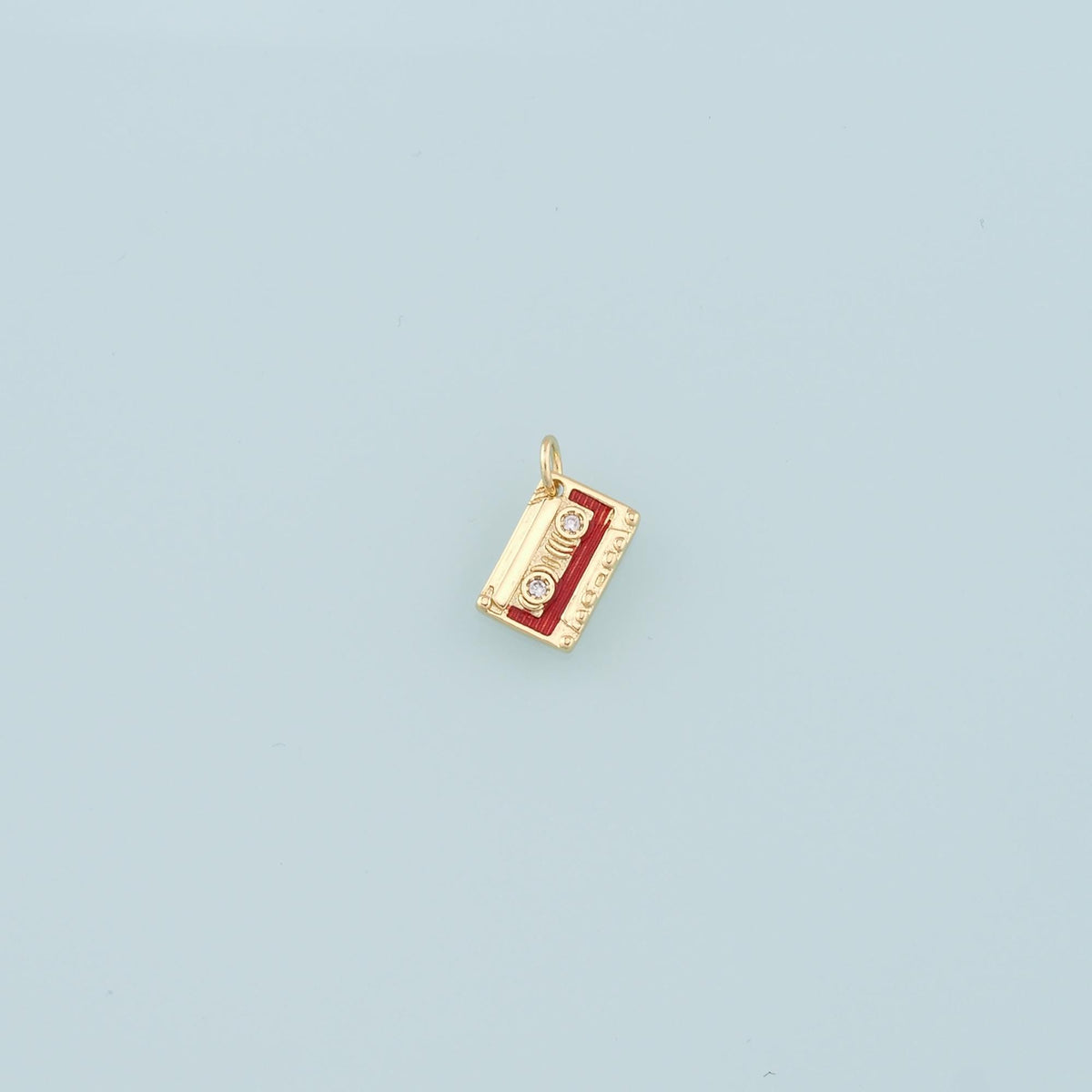 18K Gold Filled Hand Enamel Charm Pendant for Jewelry Making