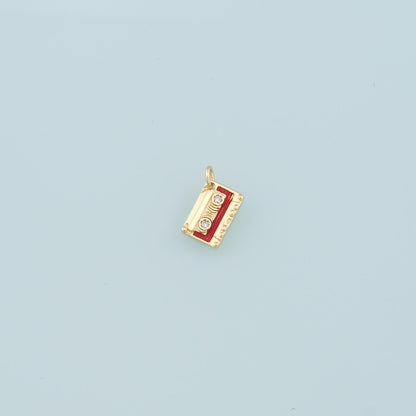 18K Gold Filled Hand Enamel Charm Pendant for Jewelry Making