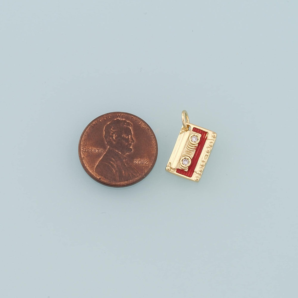 18K Gold Filled Hand Enamel Charm Pendant for Jewelry Making