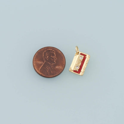 18K Gold Filled Hand Enamel Charm Pendant for Jewelry Making