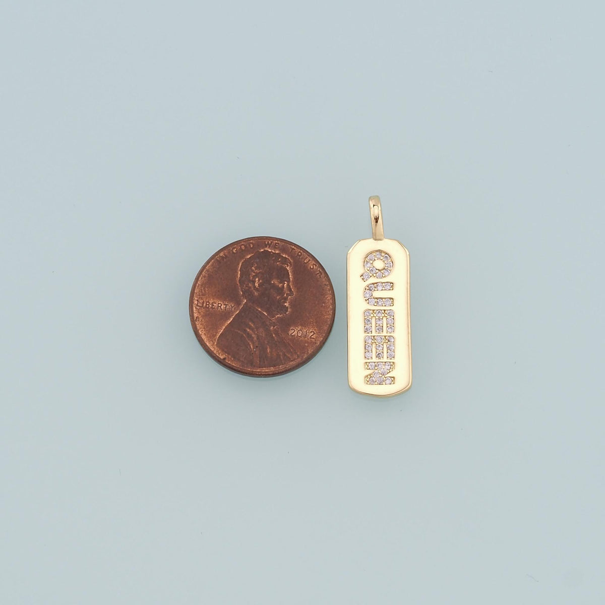 18K Gold Filled Hand CZ Charm Pendant for Jewelry Making