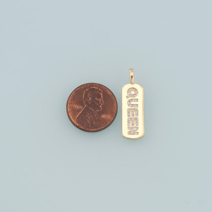 18K Gold Filled Hand CZ Charm Pendant for Jewelry Making