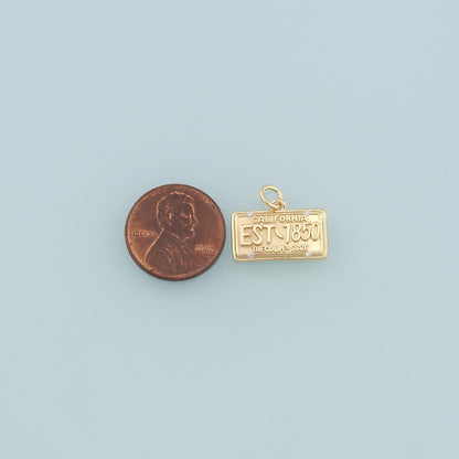 18K Gold Filled Tag Pendant,CZ Micro Pave Nameplate Charm Bracelet Necklace for DIY Jewelry Making Supply