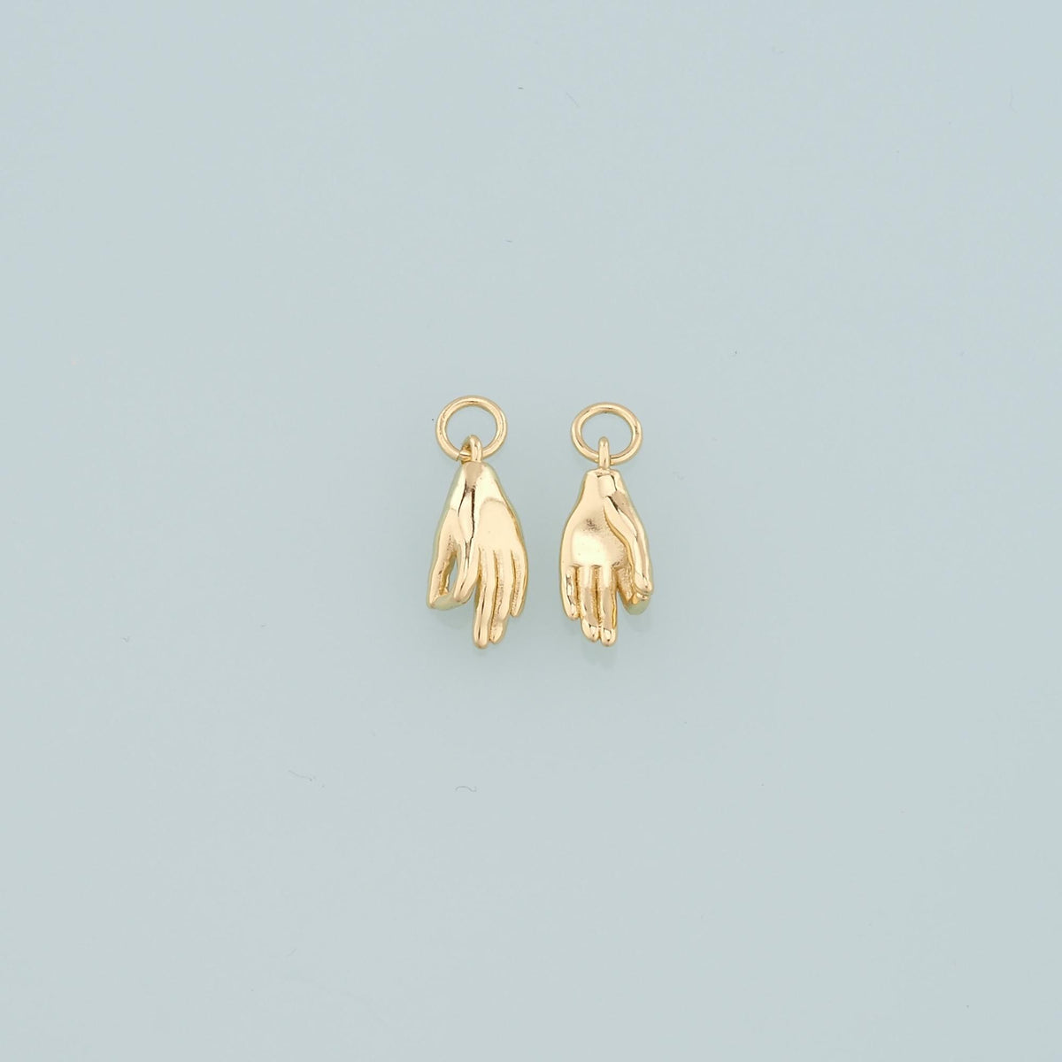 18K Gold Filled Hand Charm Pendant for Jewelry Making