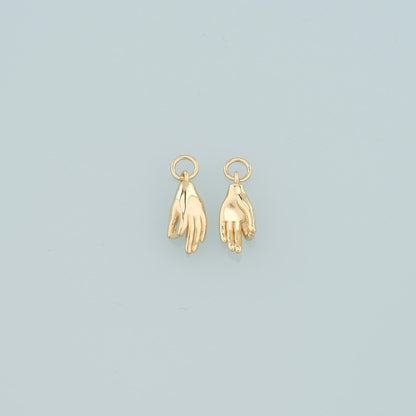 18K Gold Filled Hand Charm Pendant for Jewelry Making