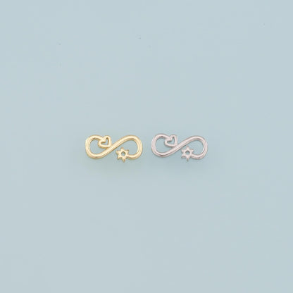 18K Gold Filled Infinity Pendant,Dainty Infinity Charm Bracelet Necklace for DIY Jewelry Making Supply