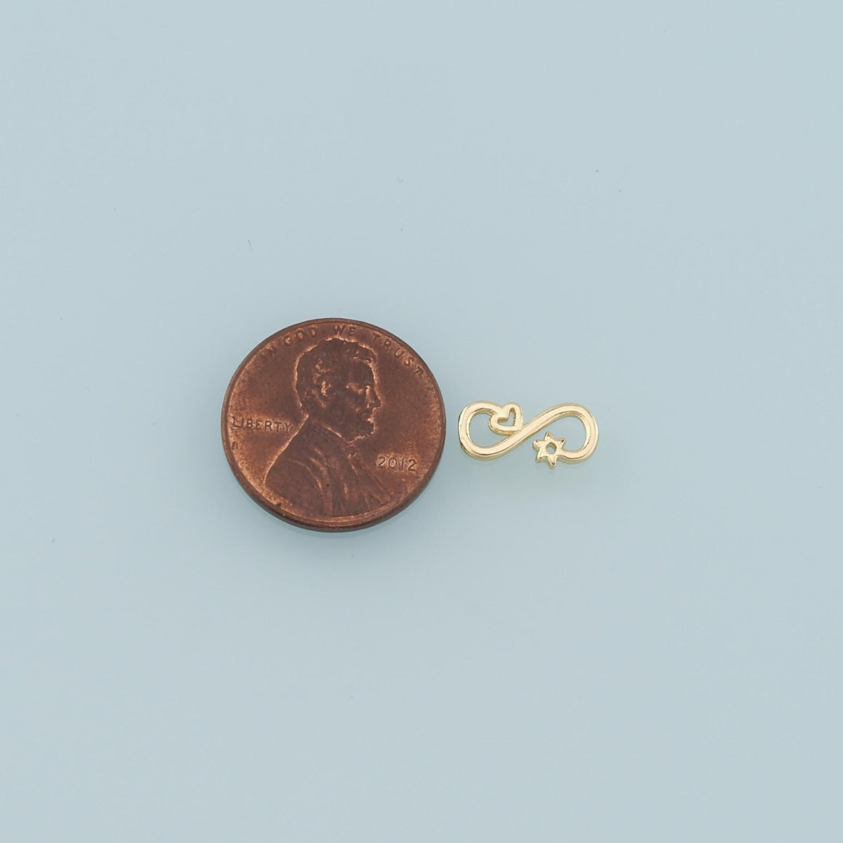 18K Gold Filled Infinity Pendant,Dainty Infinity Charm Bracelet Necklace for DIY Jewelry Making Supply