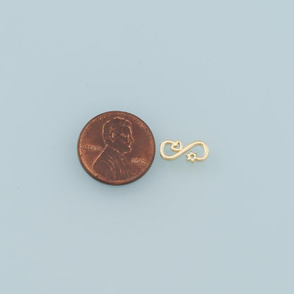18K Gold Filled Infinity Pendant,Dainty Infinity Charm Bracelet Necklace for DIY Jewelry Making Supply