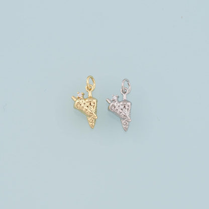 18K Gold Filled Radish Pendant,CZ Radish Charm Bracelet Necklace for DIY Jewelry Making Supply