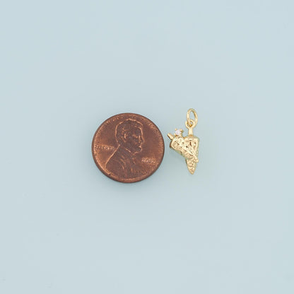 18K Gold Filled Radish Pendant,CZ Radish Charm Bracelet Necklace for DIY Jewelry Making Supply