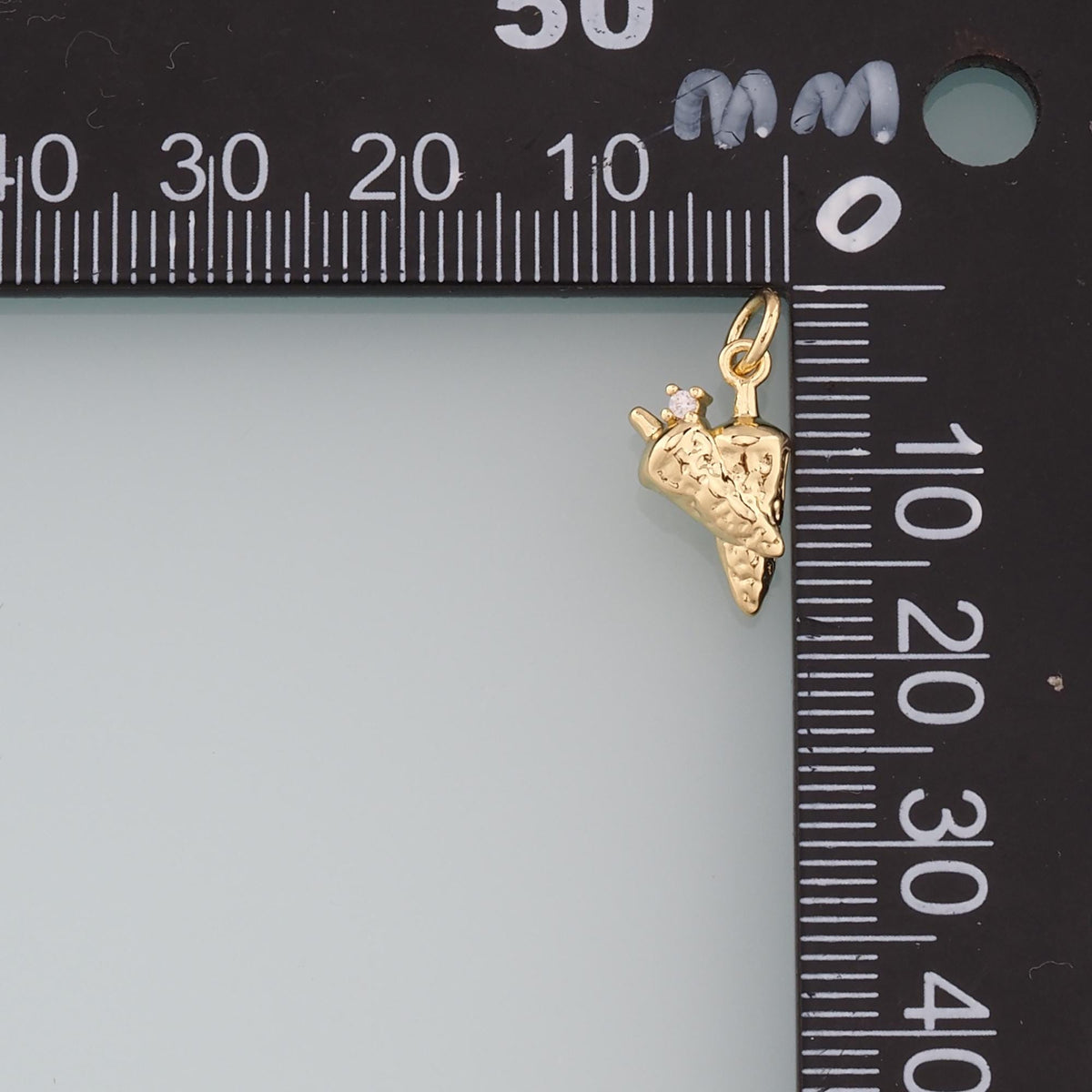 18K Gold Filled Radish Pendant,CZ Radish Charm Bracelet Necklace for DIY Jewelry Making Supply