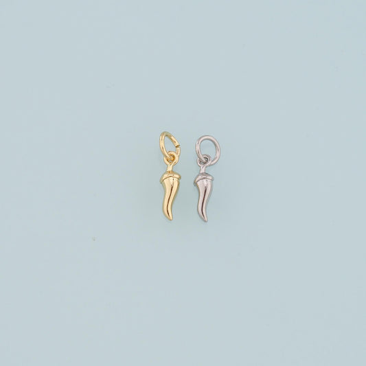 18K Gold Filled Chili Pendant,Dainty Pepper Charm Bracelet Necklace for DIY Jewelry Making Supply