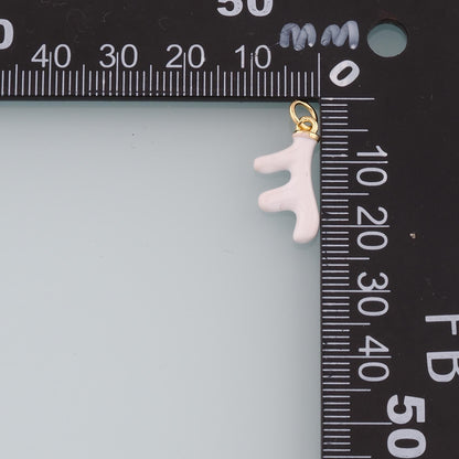 18K Gold Filled Hand Enamel Charm Pendant for Jewelry Making