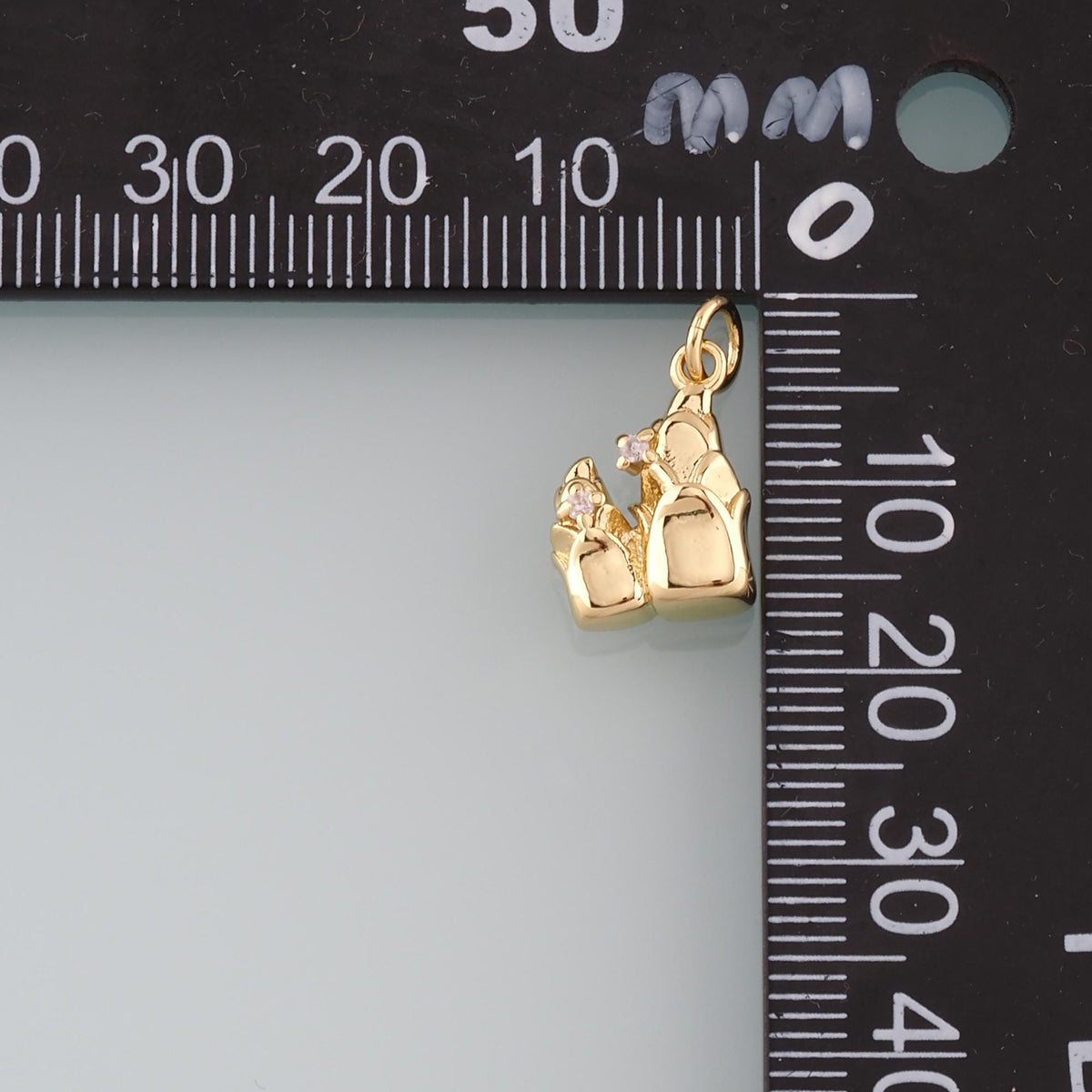 18K Gold Filled Flower Pendant,CZ Micro Pave Flower Charm Bracelet Necklace for DIY Jewelry Making Supply