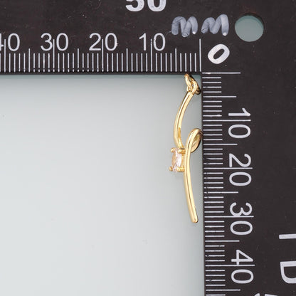 18K Gold Filled Geometry Pendant,Geometry Charm Bracelet Necklace for DIY Jewelry Making Supply