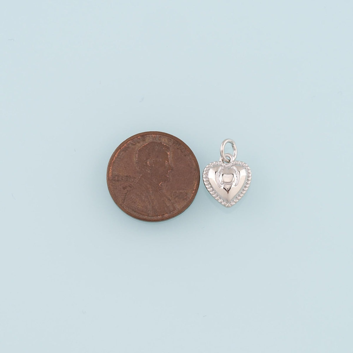 Gold Heart Charms,18K Gold Filled Heart Pendant,Dainty Heart Charm Bracelet Necklace for DIY Jewelry Making Supply