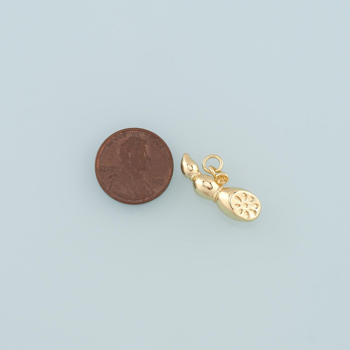 Gold Lotus Root Charms,18K Gold Filled Lotus Root Pendant,Vegetable Charm Bracelet Necklace for DIY Jewelry Making Supply