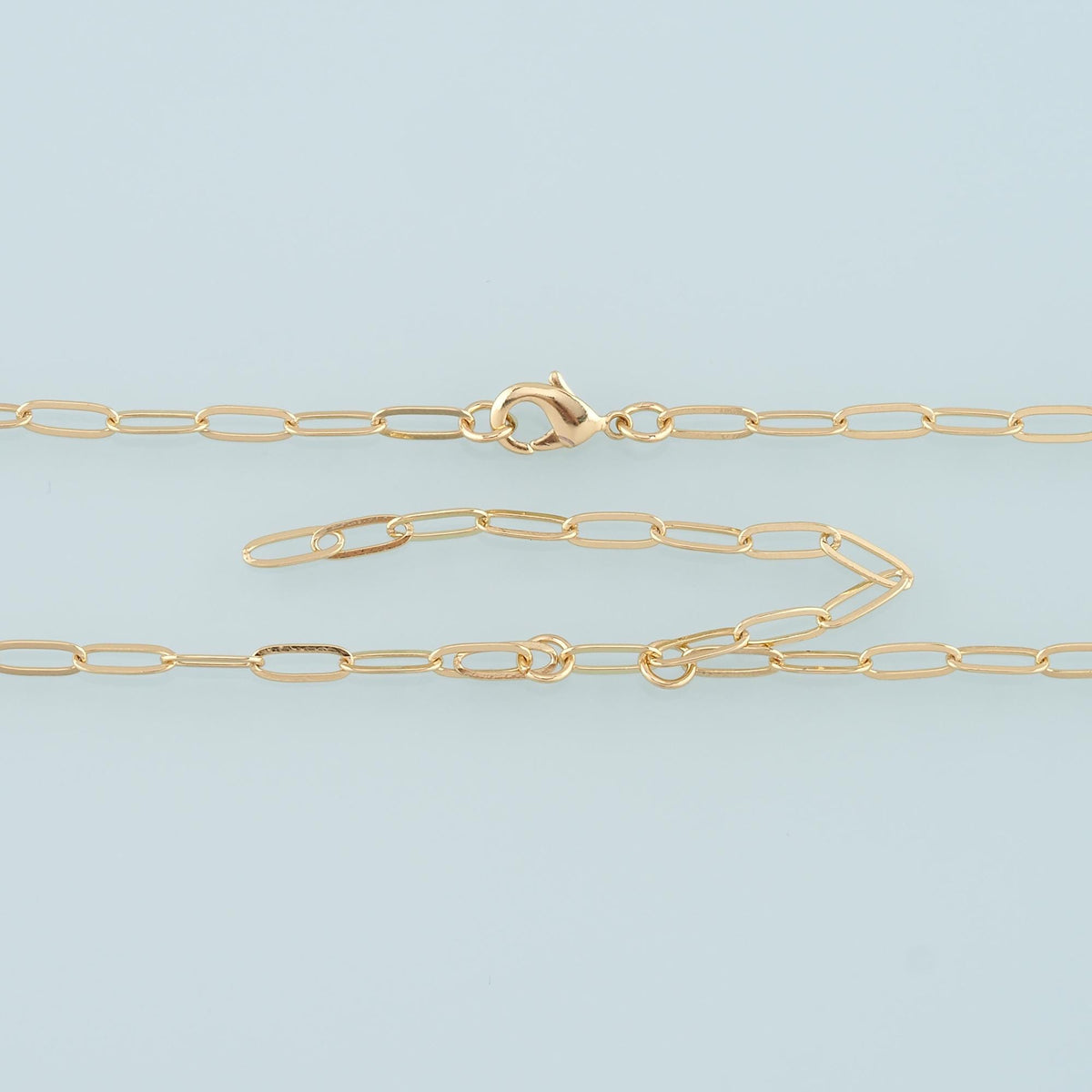 Gold Y Chain,18K Gold Filled Oval for Necklace Bracelet DIY Jewelry Making Supply