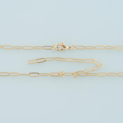 Gold Y Chain,18K Gold Filled Oval for Necklace Bracelet DIY Jewelry Making Supply