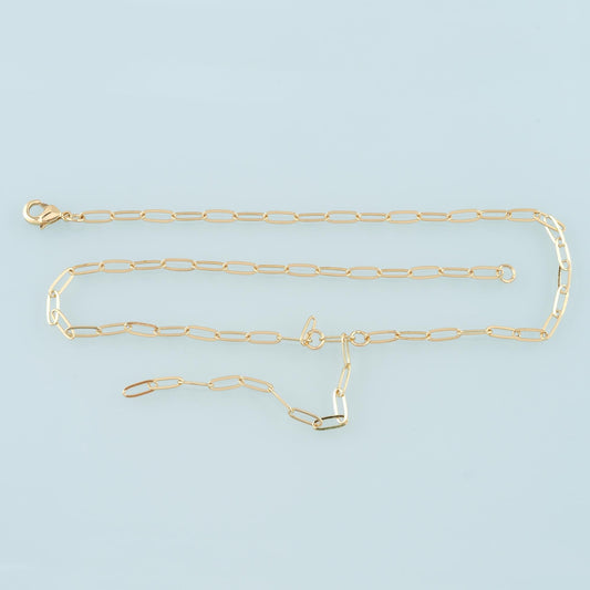 Gold Y Chain,18K Gold Filled Oval for Necklace Bracelet DIY Jewelry Making Supply