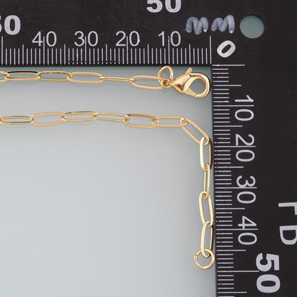 Gold Y Chain,18K Gold Filled Oval for Necklace Bracelet DIY Jewelry Making Supply