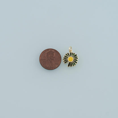 Gold daisy Charms,18K Gold Filled daisy Pendant,daisy Charm Bracelet Necklace for DIY Jewelry Making Supply