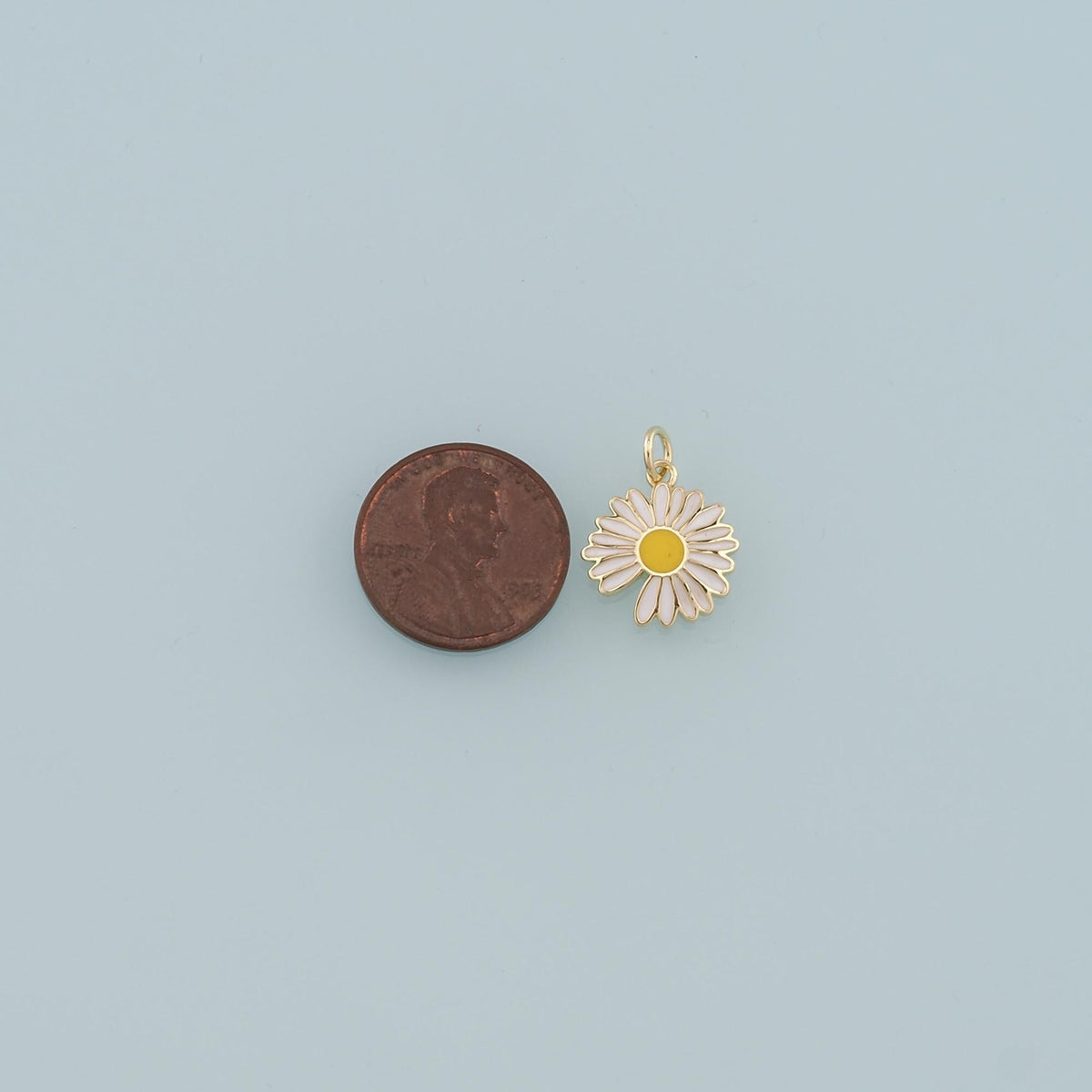 Gold daisy Charms,18K Gold Filled daisy Pendant,daisy Charm Bracelet Necklace for DIY Jewelry Making Supply