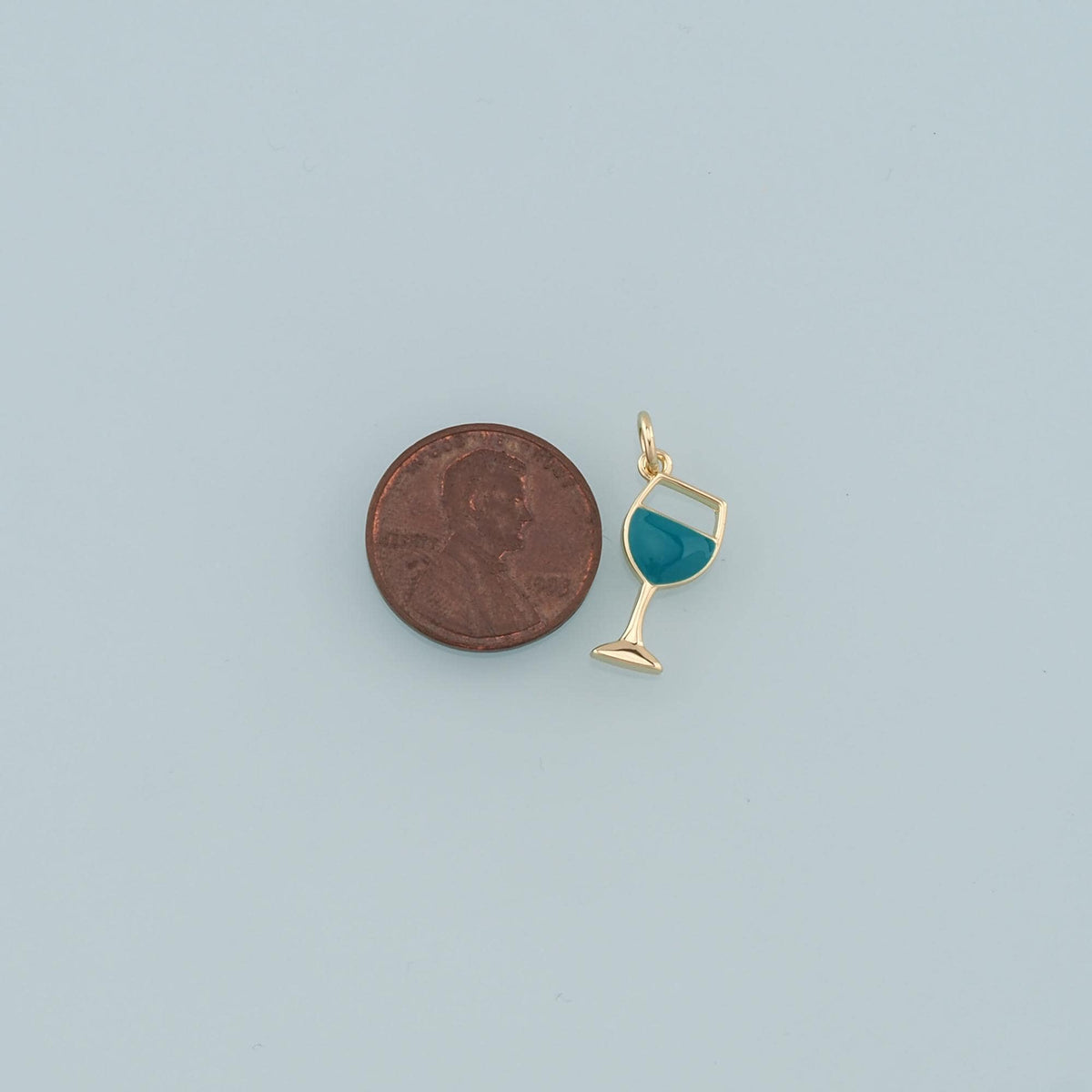 Gold Wine Glass Charms,18K Gold Filled Wine Glass Pendant,Enamel Wine Glass Charm Bracelet Necklace for DIY Jewelry Making Su
