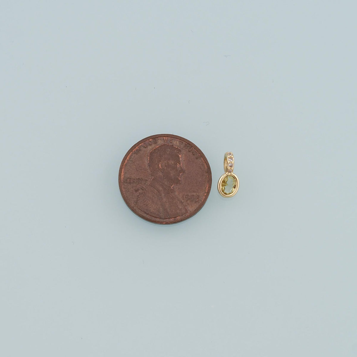 Gold Oval Crystal Charm,18K Gold Filled Tiny Crystal Pendant Bracelet Necklace for DIY Jewelry Making Supply