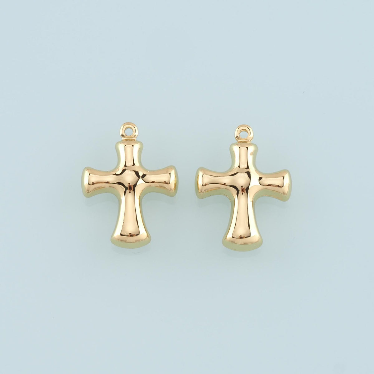 18K Gold Filled Cross Charm Pendant for Jewelry Making