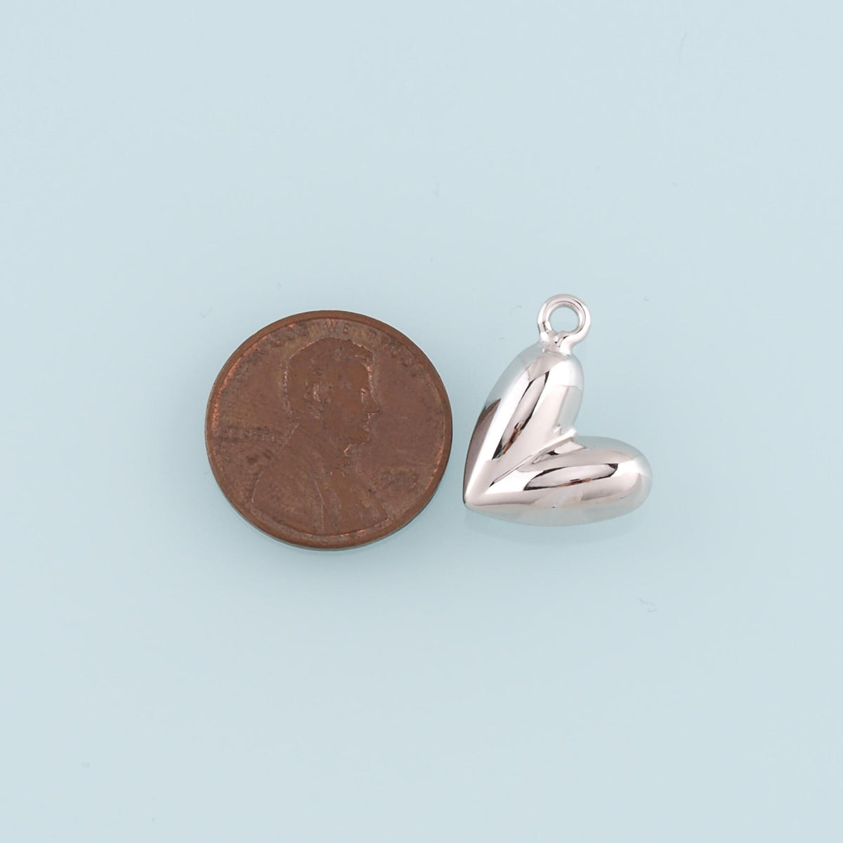 Gold Heart Charms,18K Gold Filled Heart Pendant,Heart Charm Bracelet Necklace for DIY Jewelry Making Supply