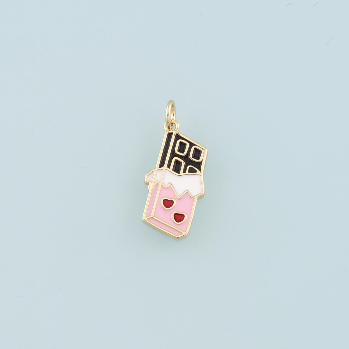 18K Gold Filled Enamel Charm Pendant for Jewelry Making