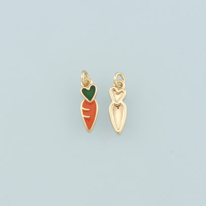 18K Gold Filled Hand Enamel Charm Pendant for Jewelry Making