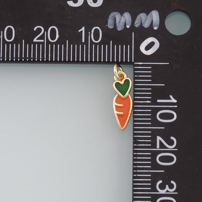 18K Gold Filled Hand Enamel Charm Pendant for Jewelry Making