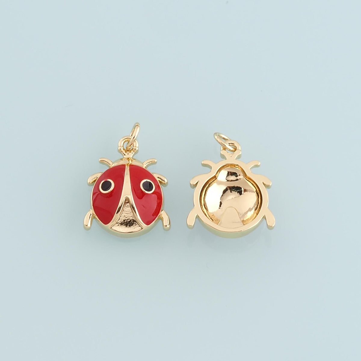 18K Gold Filled Bee Enamel Charm Pendant for Jewelry Making
