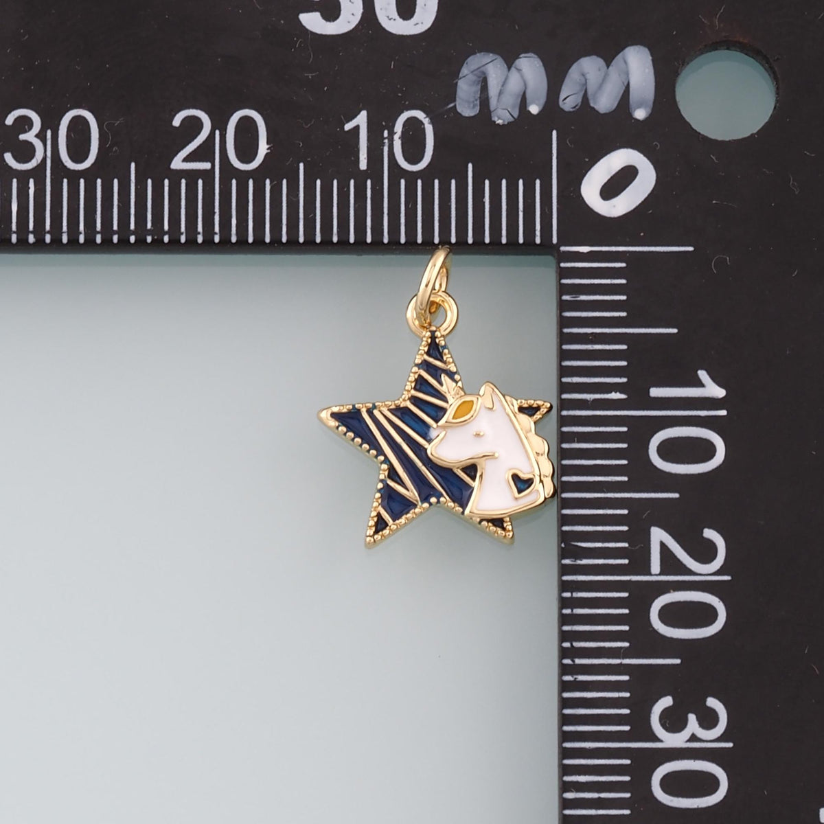 18K Gold Filled Star Enamel Charm Pendant for Jewelry Making