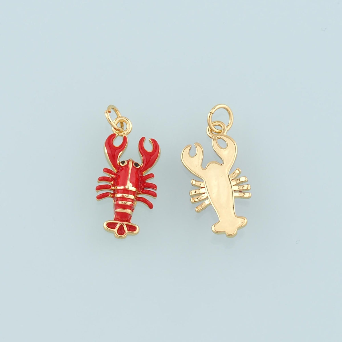 18K Gold Filled Enamel Charm Pendant for Jewelry Making