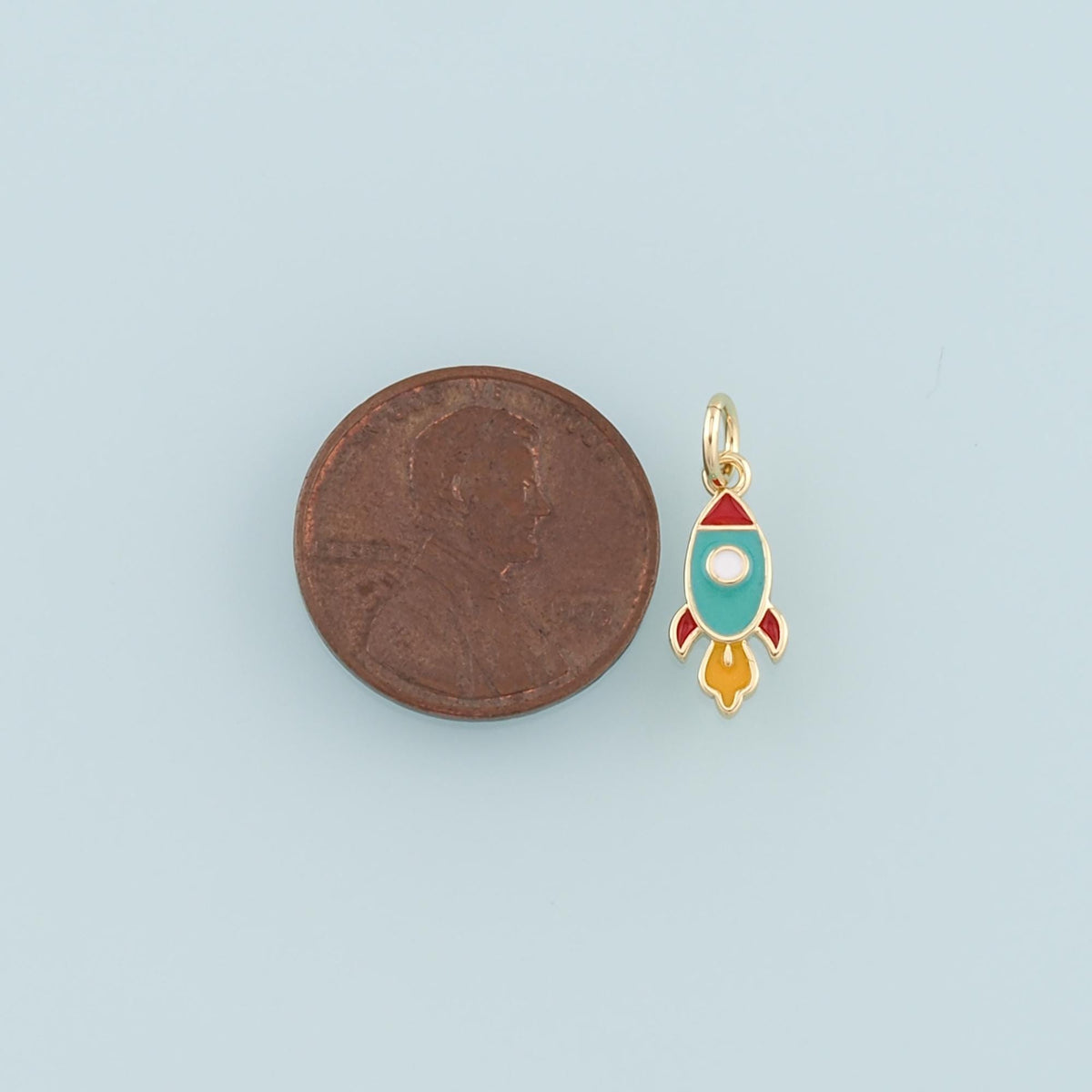 18K Gold Filled Hand Enamel Charm Pendant for Jewelry Making