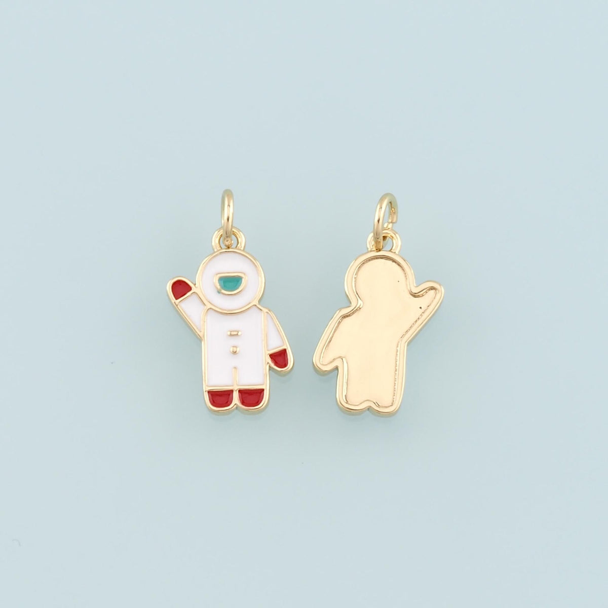 18K Gold Filled Hand Enamel Charm Pendant for Jewelry Making