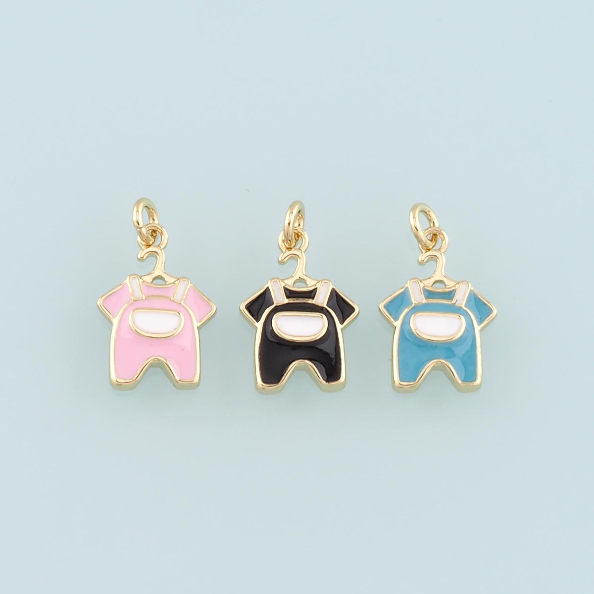 18K Gold Filled Enamel Charm Pendant for Jewelry Making