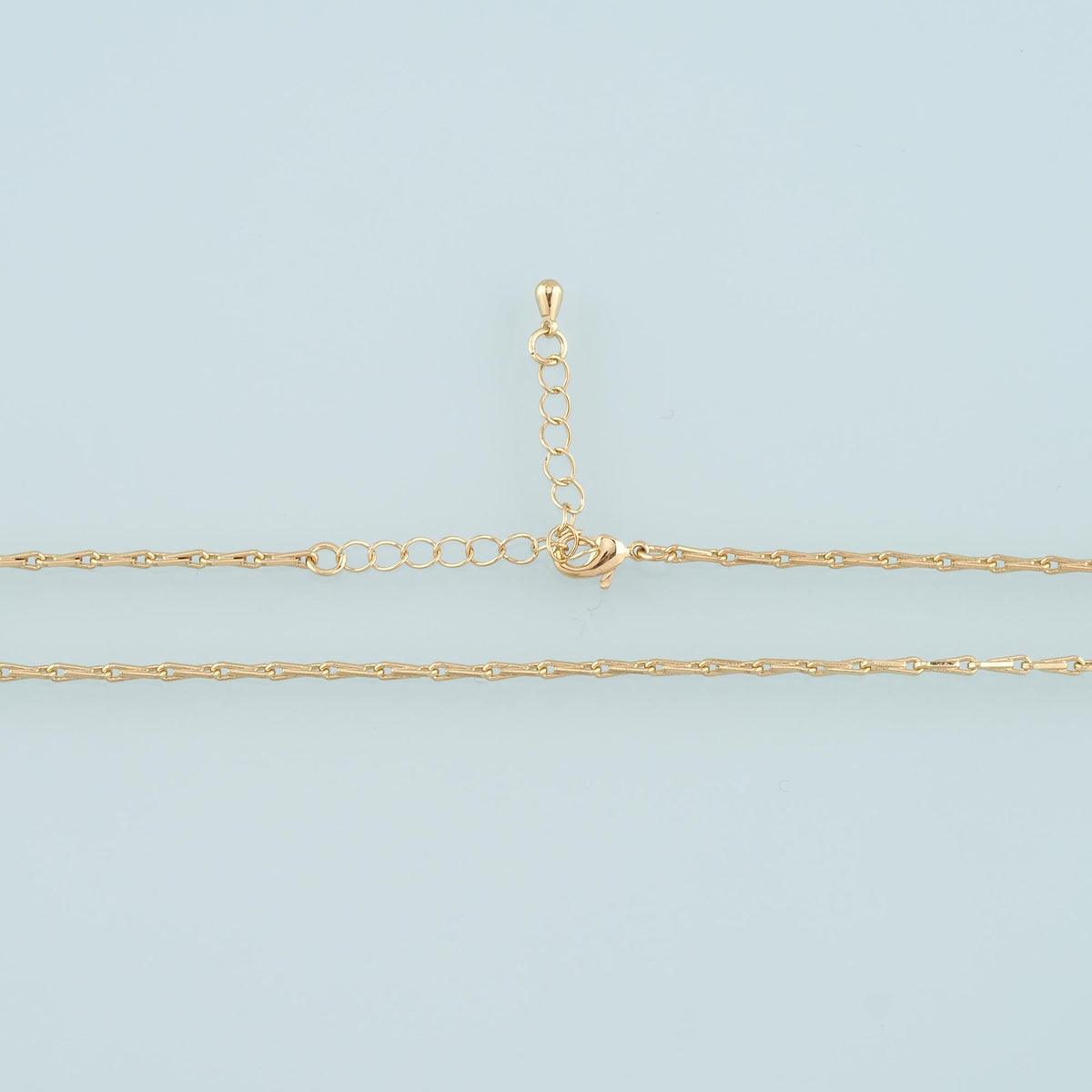 Gold Bone Chain,18K Gold Filled Rectangle for Necklace Bracelet DIY Jewelry Making Supply