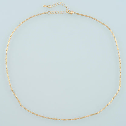 Gold Bone Chain,18K Gold Filled Rectangle for Necklace Bracelet DIY Jewelry Making Supply