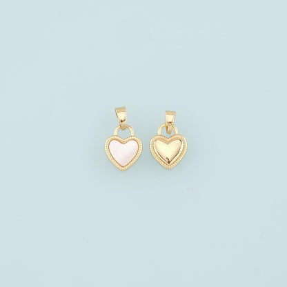 18K Gold Filled Heart Charm Pendant for Jewelry Making