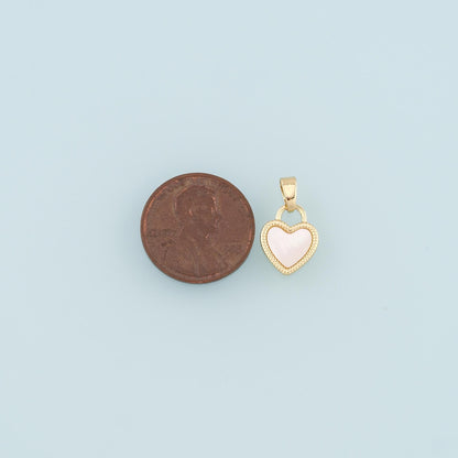 18K Gold Filled Heart Charm Pendant for Jewelry Making