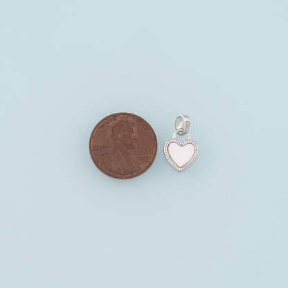 Gold Heart Charms,18K Gold Filled Shell Heart Pendant,Heart Charm Bracelet Necklace for DIY Jewelry Making Supply