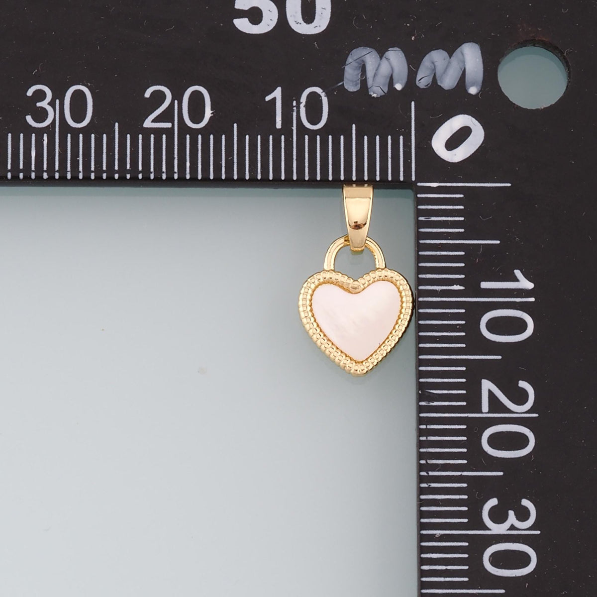 18K Gold Filled Heart Charm Pendant for Jewelry Making