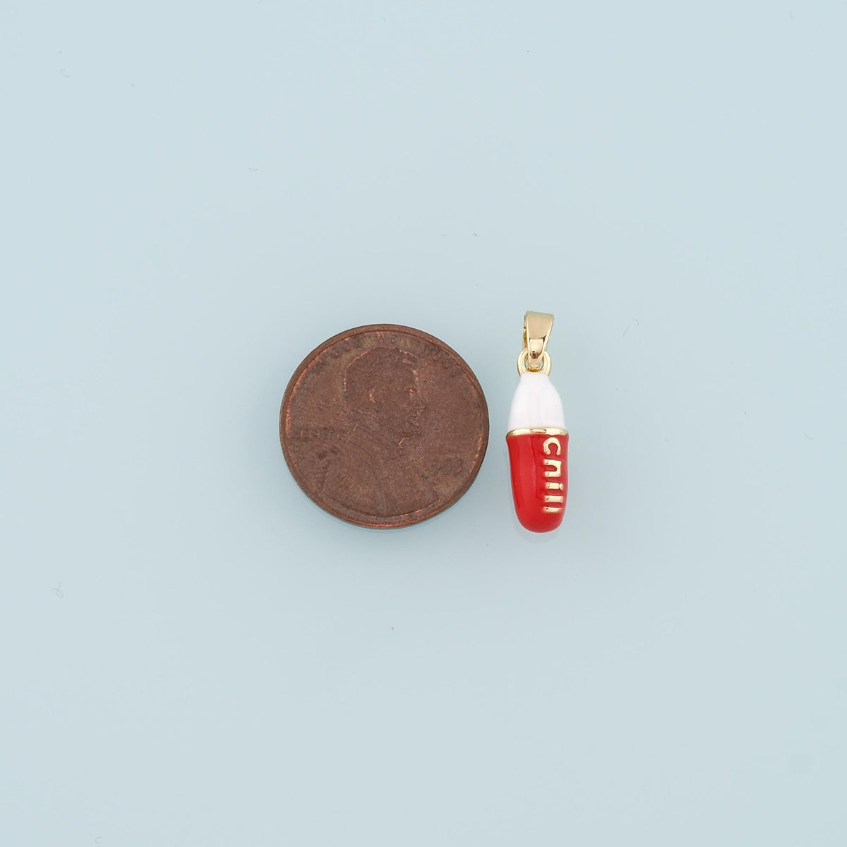 Gold Pill Charms,18K Gold Filled Capsule Pendant,Enamel Capsule Charm Bracelet Necklace for DIY Jewelry Making Supply
